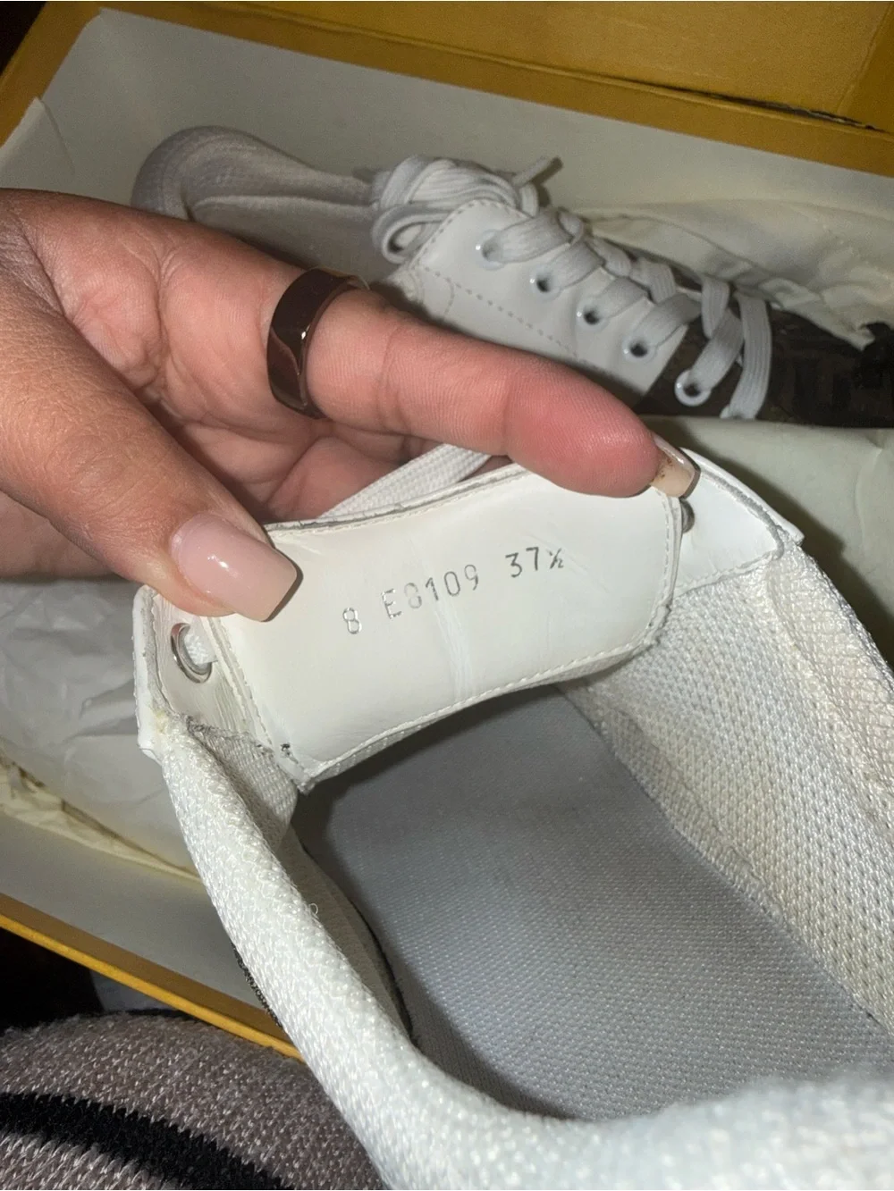 Fendi White & Brown FF Monogram Low-Top Sneakers for Women